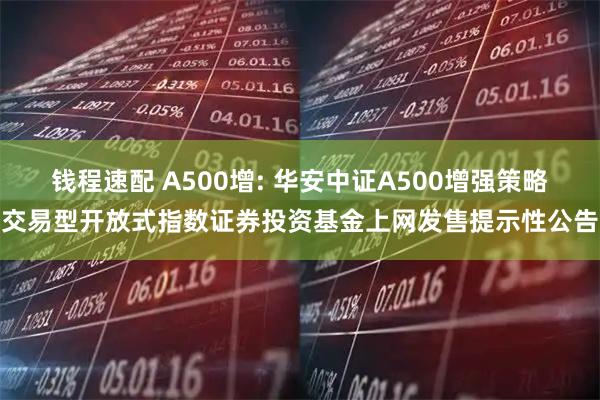 钱程速配 A500增: 华安中证A500增强策略交易型开放式指数证券投资基金上网发售提示性公告